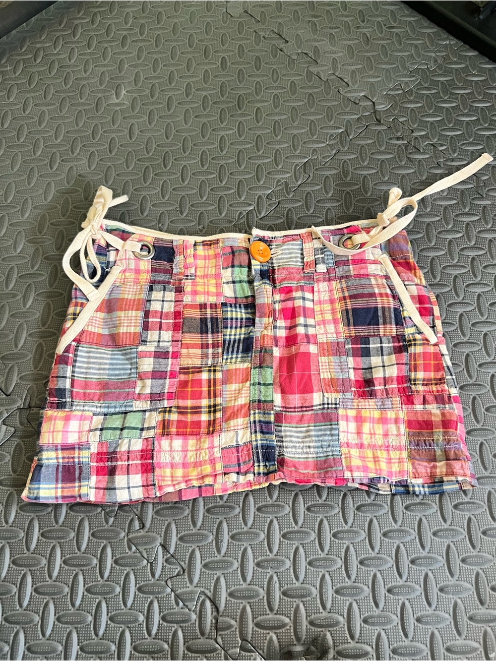 Y2K American Eagle Plaid Mini Skirt | Multicolor Preppy Grunge